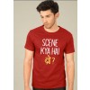 kya scene hai bro round neck tshirt